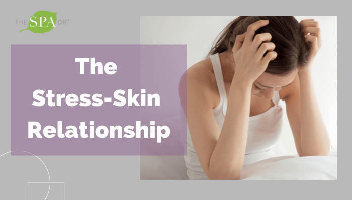 The Stress-Skin Relationship Woman stressed head down