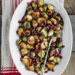 Roasted Brussels Sprouts with Pomegranate seeds