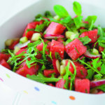 Watermelon salad with radishes